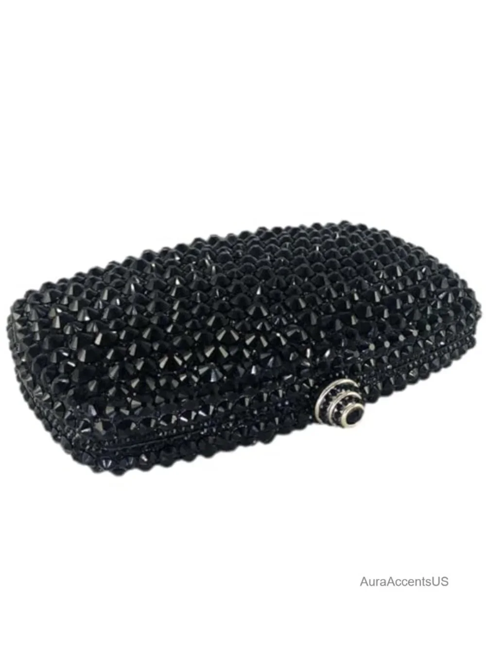 Mini Crystal Clutch Evening Bag Rhinestone Spikes Shoulder Chain Purse